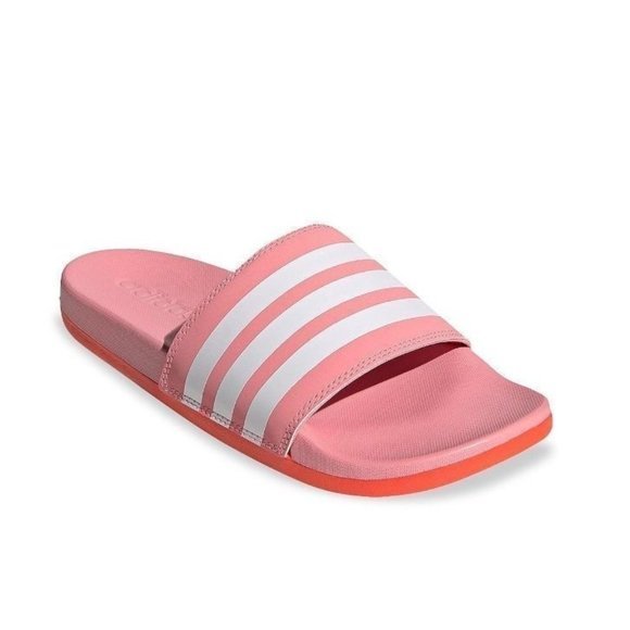 NEW Adidas Adilette Comfort Slides PINK - Picture 1 of 6